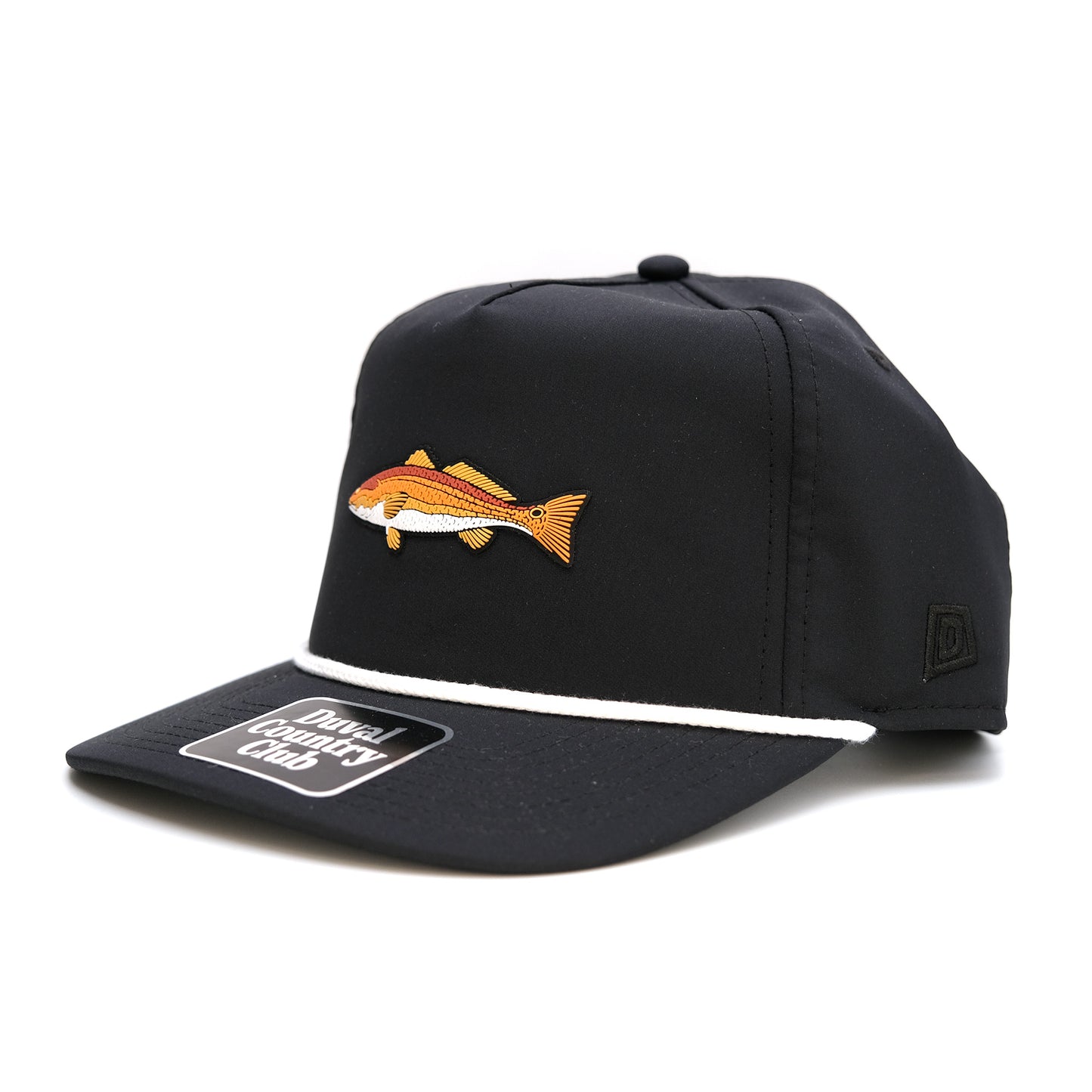 "Redfish patch" - rope caddie hat - black